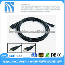 6FT 1.8M Micro HDMI Cable High Speed 3D with Ethernet, HDMI Male to Micro HDMI Male Type D 1080P